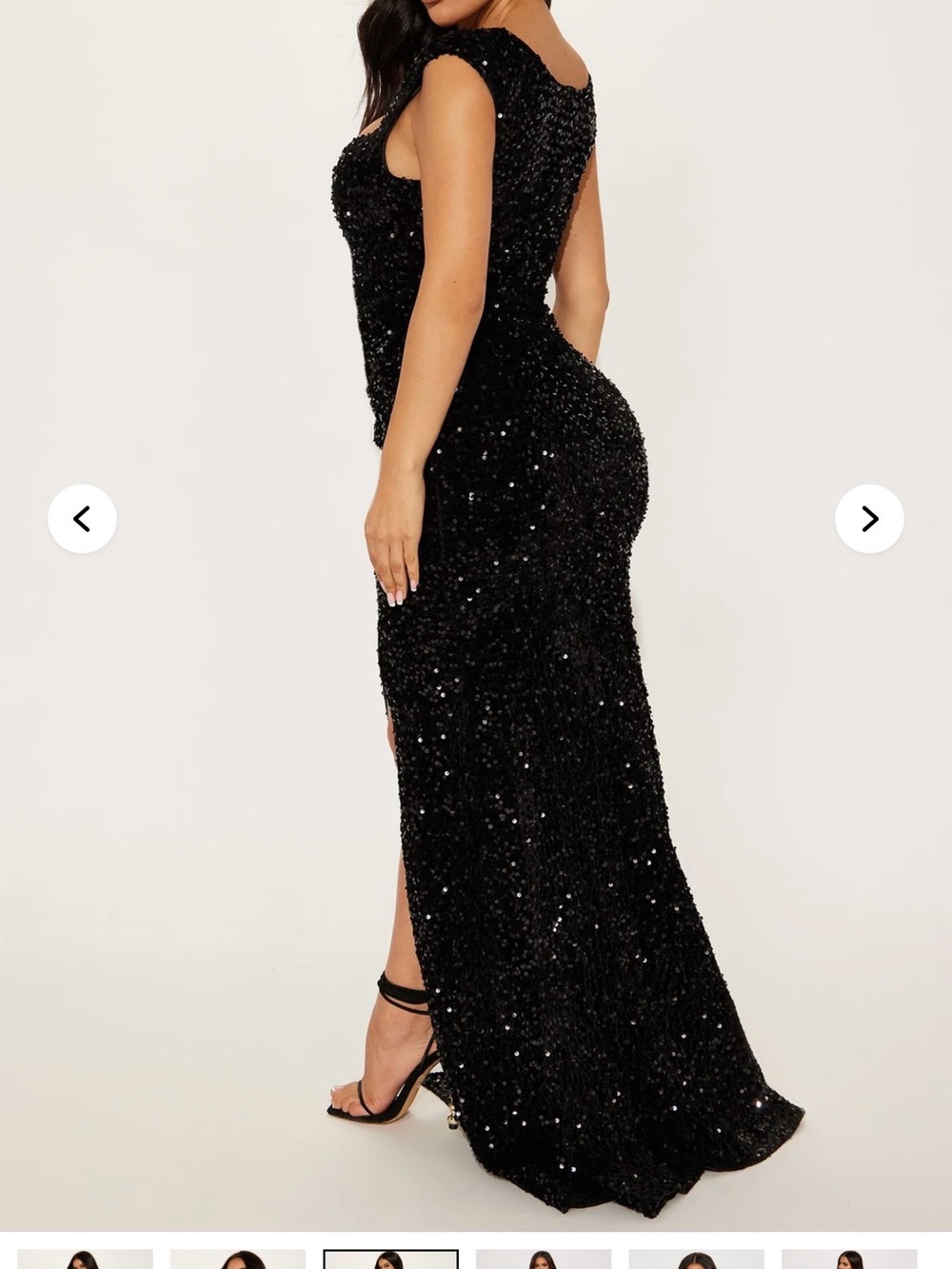 Fashion Nova Black Sequin Maxi Dress